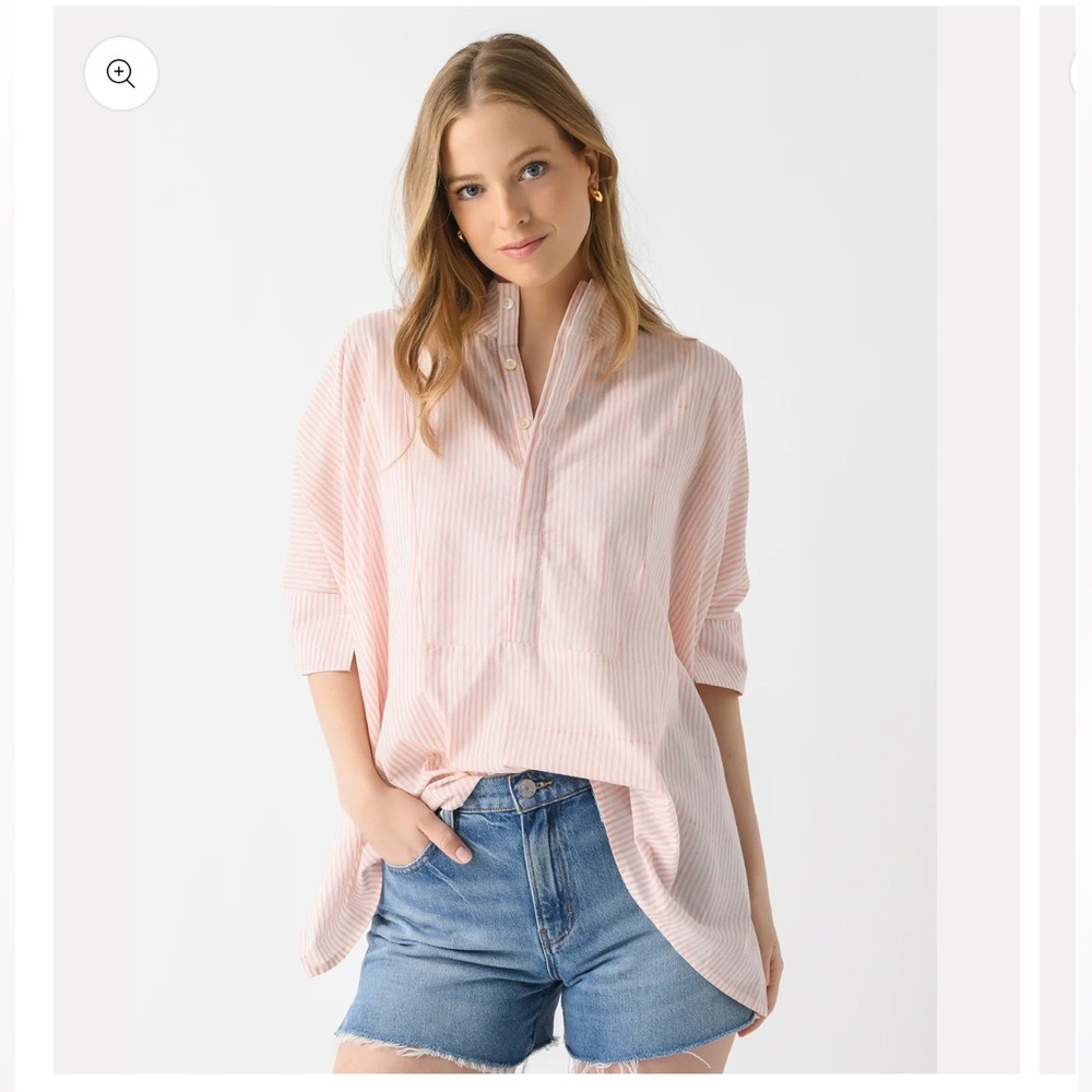 NWOT Sur La Vague Womens Pink Striped Top
